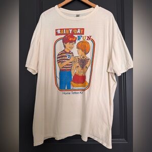 Rainy Day Fun Home Tattoo Kit Graphic Tee 3XL Vintage Style Retro Graphic